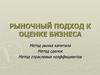 Рыночный подход к оценке бизнеса. Метод рынка капитала. Метод сделок. Метод отраслевых коэффициентов