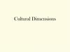 Cultural Dimensions