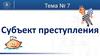 Субъект преступления