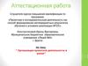 Аттестационная работа. Организация проектной деятельности в школе