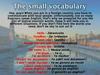 The small vocabulary
