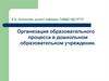 Организация образовательного процесса в дошкольном образовательном учреждении