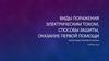 Виды поражения электрическим током, способы зашиты, оказание первой помощи