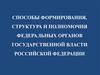 Способы формирования, структура и полномочия федеральных органов государственной власти РФ. Понятие выборов. (Тема 4)