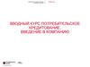 Вводный курс. Потребительское кредитование. Введение в компанию