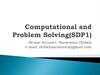 Computational and Problem Solving(SDP1)