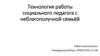 Технология работы социального педагога с неблагополучной семьёй