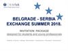 Belgrade - Serbia exchange summer 2018