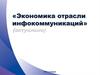 Экономика отрасли инфокоммуникаций