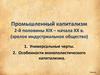 Промышленный капитализм 2-й половины XIX – начала XX века (зрелое индустриальное общество)
