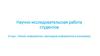 Научно-исследовательская работа студентов (3 курс - бизнес-информатика, прикладная информатика в экономике)