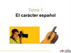 El carácter español. (Tema 1)
