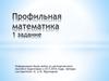 Профильная математика 1 задание