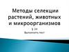 Методы селекции растений, животных и микрооргнизмов