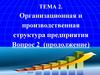 Организационная и производственная структура предприятия. Вопрос 2 (продолжение)