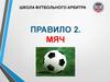 Школа футбольного арбитра. Правило 2. Мяч