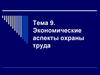 Экономические аспекты охраны труда. (Тема 9)