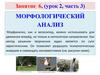 Морфологический анализ