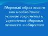 Здоровый образ жизни как необходимое условие сохранения и укрепления здоровья человека и общества