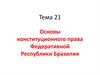 Основы конституционного права Федеративной Республики Бразилия