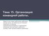 Организация командной работы