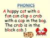 Reading cards. Phonics