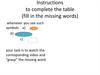 Instructions to complete the table (fill in the missing words)
