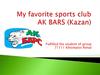 My favorite sports club AK BARS (Kazan)