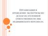Организация и проведение экспертизы по делам об уголовной ответственности лиц медицинского персонала