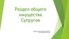 Раздел общего имущества супругов