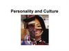 Personality and Culture