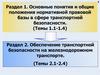 Основные понятия в сфере транспортной безопасности