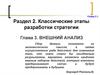 Классические этапы разработки стратегии. Внешний анализ