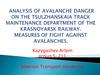 Analysis of avalanche danger on the Tsulzhanskaia track maintenance department of the Krasnoyarsk railway