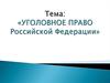 Уголовное право Российской Федерации