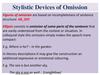 Stylistic Devices of Omission