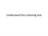 Understand the Listening test
