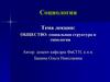Общество: социальная структура и типология