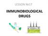 Immunobiological drugs