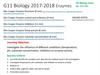 G11 Biology 2017-2018 Enzymes
