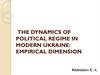 The dynamics of political regime in modern ukraine: empirical dimension