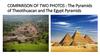 Comparison of two photos: The Pyramids of Theotihuacan and The Egypt Pyramids