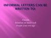 Informal letters