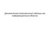 Динамические (электронные) таблицы как информационные объекты