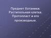 Предмет ботаники. Растительная клетка. Протопласт и его производные