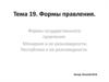 Формы правления