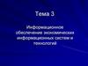 Информационное обеспечение экономических информационных систем и технологий