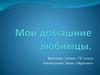 Мои домашние любимцы