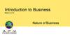 Nature of Business. Introduction to Business