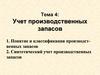 Учет производственных запасов. (Тема 4)